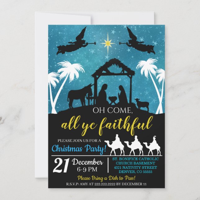 Christmas Nativity Invitation (Front)