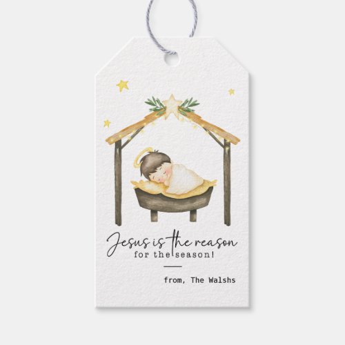 Christmas Nativity Jesus is the reason  Gift Tags