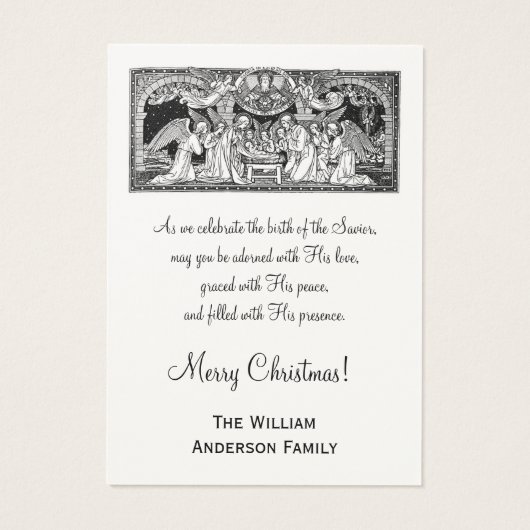 Christmas Nativity Jesus Mary Joseph Greeting Holy (Back)