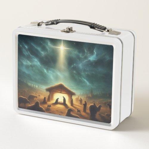 ChristmasNativityJesus Metal Lunch Box