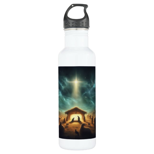 Christmas/Nativity/Jesus Stainless Steel Water Bottle (Front)