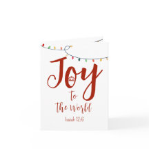 Christmas Nativity Joy to the World Holiday Card