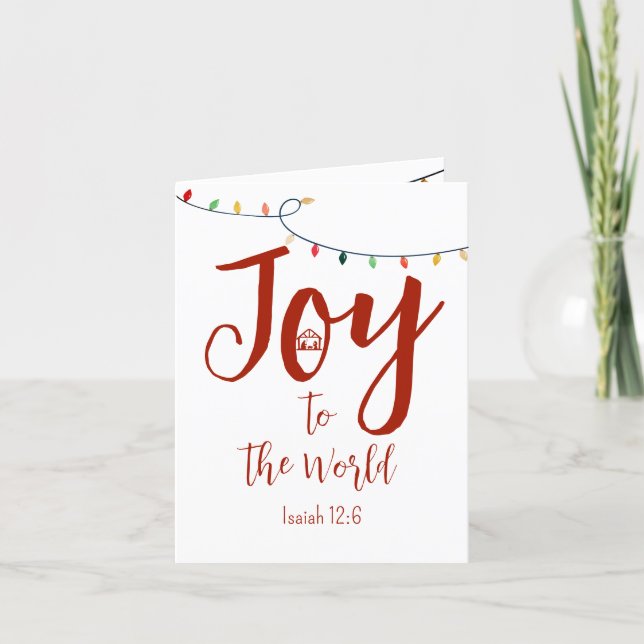 Christmas Nativity Joy to the World Holiday Card (Front)