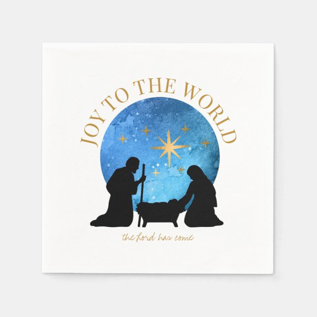 Christmas Nativity | Joy to the World | Napkins (Front)
