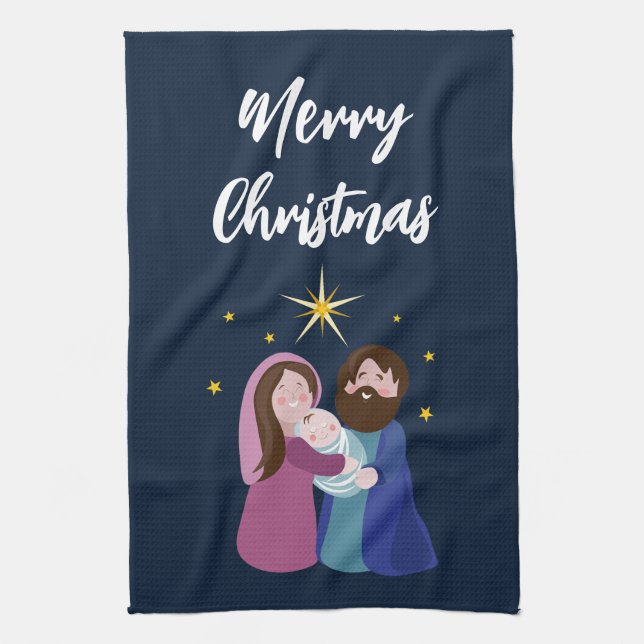 Christmas Nativity Kitchen Towel (Vertical)