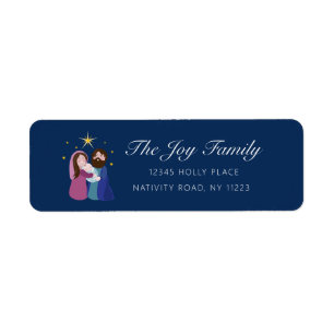 Christmas Nativity Label