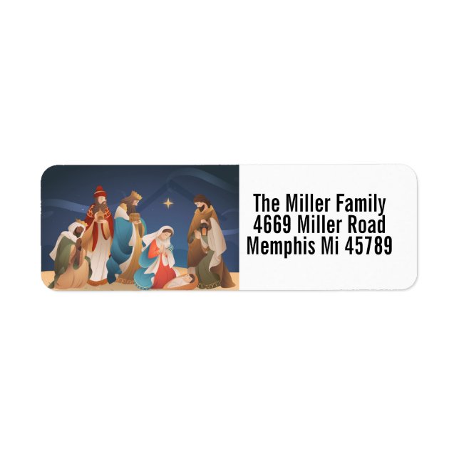 Christmas Nativity Label (Front)