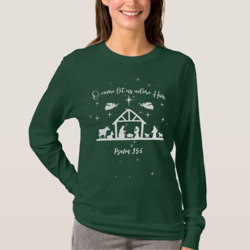 Christmas Nativity Long Sleeve T_Shirt