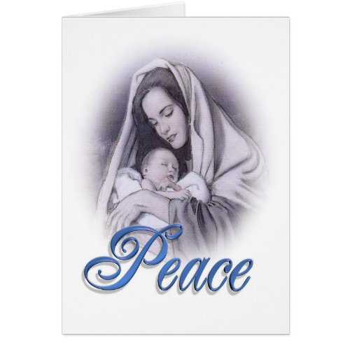 Christmas nativity Madonna and Child card