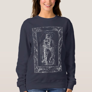 Christmas Nativity Madonna and Child Holly Border Sweatshirt