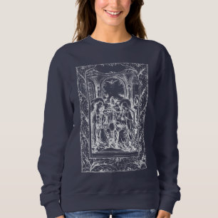 Christmas Nativity Madonna and Child Holly Border Sweatshirt