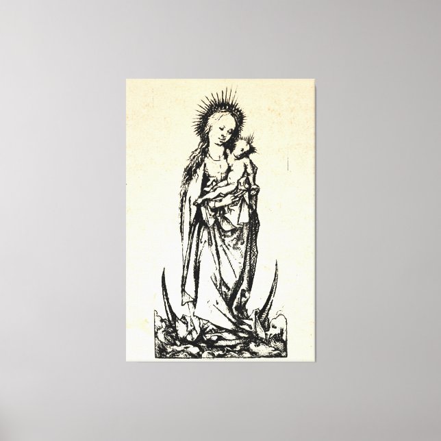 Christmas Nativity Madonna and Child Virgin Mary   Canvas Print (Front)