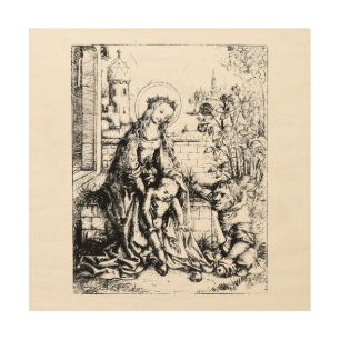 Christmas Nativity Madonna and Child Virgin Mary   Wood Wall Art