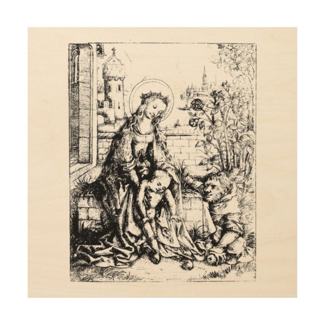 Christmas Nativity Madonna and Child Virgin Mary   Wood Wall Art (Front)