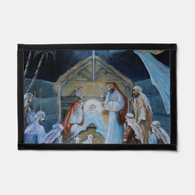 Christmas Nativity Manger 1 Pennant (Front)