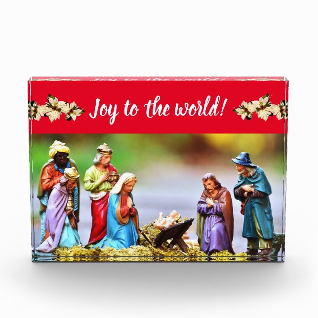 Christmas Nativity | Manger | Acrylic Photo Block (Front)