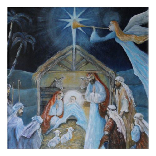 Christmas Nativity Manger Acrylic Print