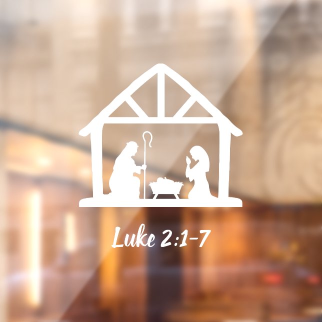Christmas Nativity Manger Scripture Window Cling (Sheet 2)