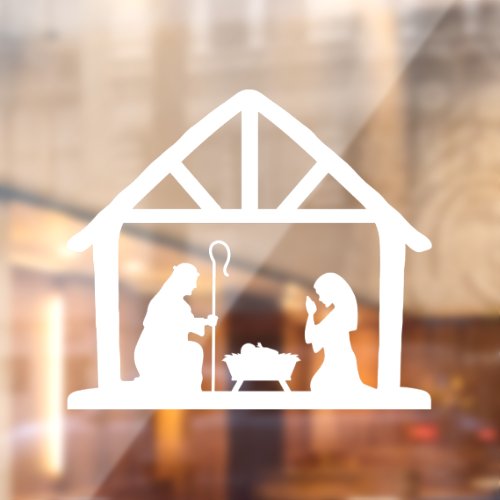 Christmas Nativity Manger Window Cling