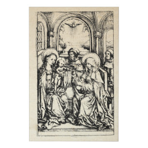 Christmas Nativity Mary Jesus Madonna Child Faux C Canvas Print