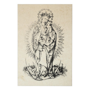 Christmas Nativity Mary Jesus Madonna Child Faux C Canvas Print