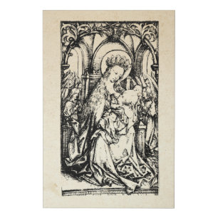 Christmas Nativity Mary Jesus Madonna Child Faux C Canvas Print