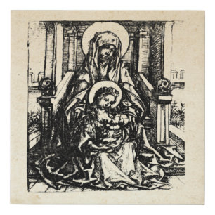Christmas Nativity Mary Jesus Madonna Child Faux C Canvas Print