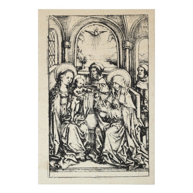 Christmas Nativity Mary Jesus Madonna Child Faux C Faux Canvas Print (Front)