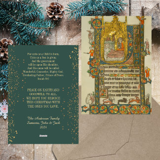 Christmas Nativity Medieval Christian Catholic Holiday Card