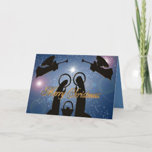 Christmas Nativity modern greeting card