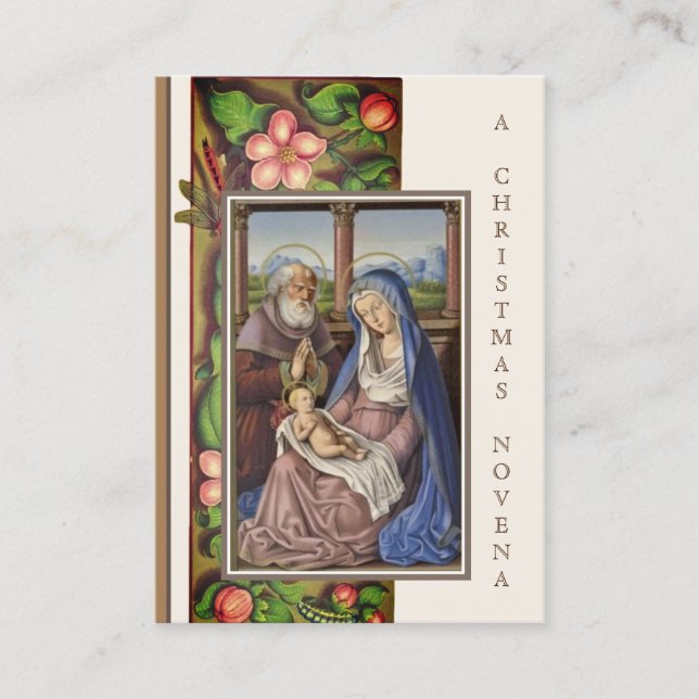 Christmas Nativity Novena Jesus Mary Holy Card (Front)