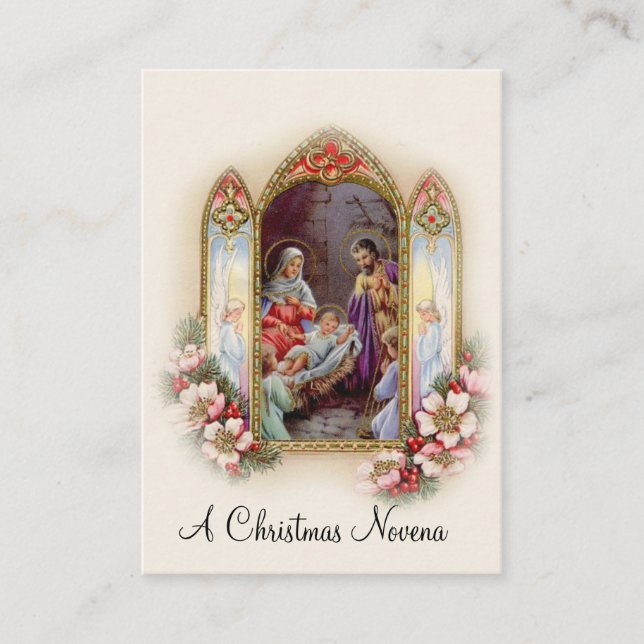Christmas Nativity Novena Jesus Mary Holy Card (Front)