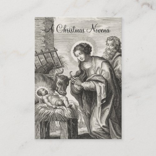 Christmas Nativity Novena Jesus Mary Holy Card