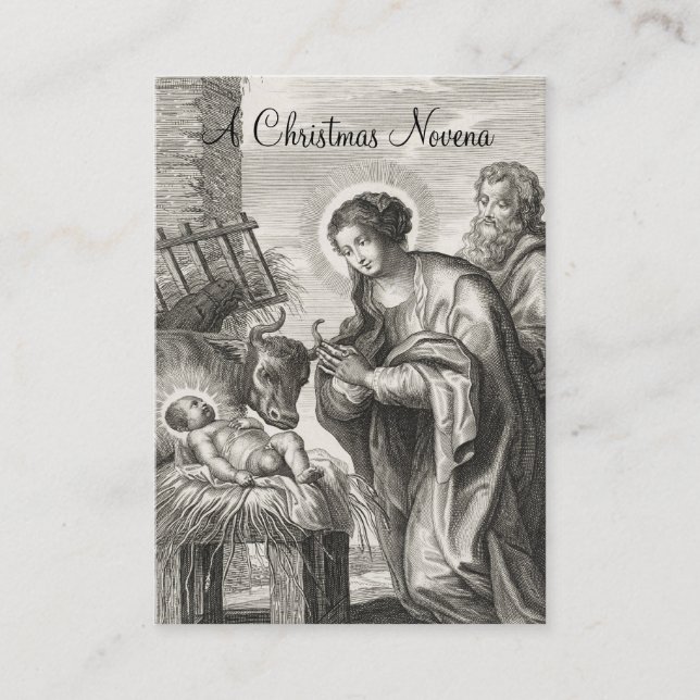Christmas Nativity Novena Jesus Mary Holy Card (Front)