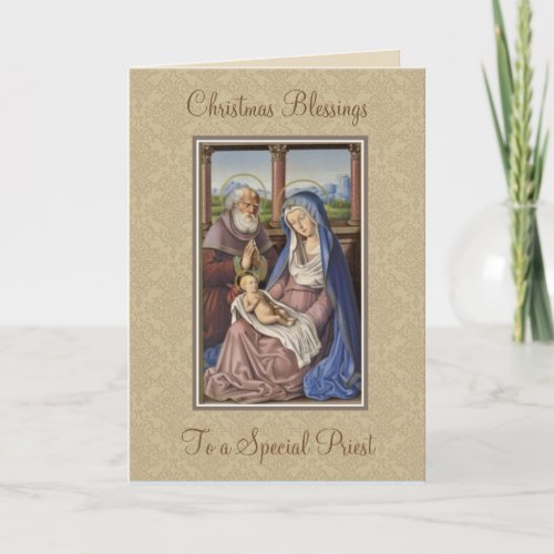 Christmas Nativity of Jesus Vintage Religious Holiday Card