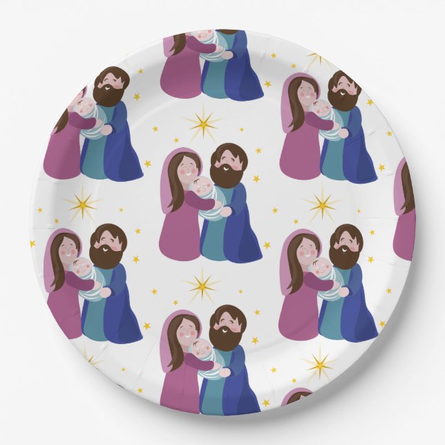 Christmas Nativity Paper Plates (Front)
