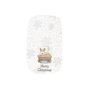 Christmas Nativity Pembroke Welsh Corgi (red1) Fun Minx Nail Art