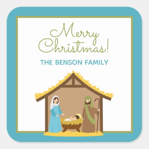 Christmas Nativity Personalized Gift Stickers