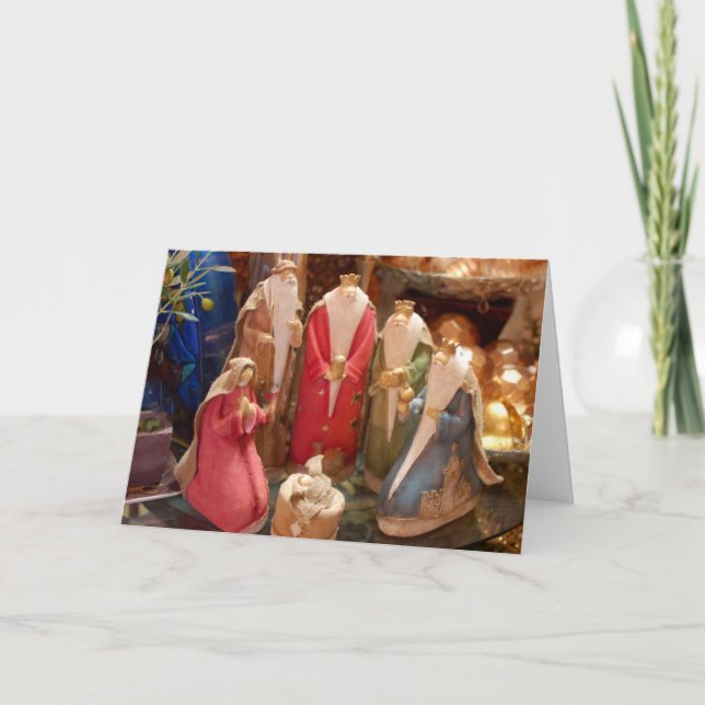Christmas Nativity Photo Greeting Card (Front)