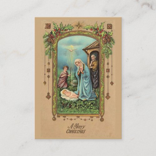 Christmas Nativity Religious Greeting Holy Card