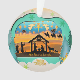 Christmas Nativity Scene 3D | Religious Holiday Ornament