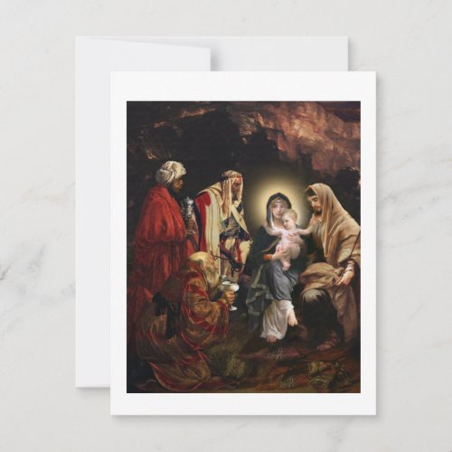 Christmas Nativity Scene Baby Jesus Vintage Holiday Card