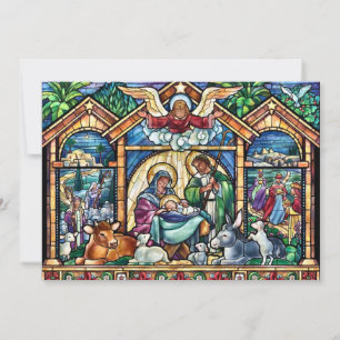 Christmas Nativity scene Blessings of Christmas Holiday Card