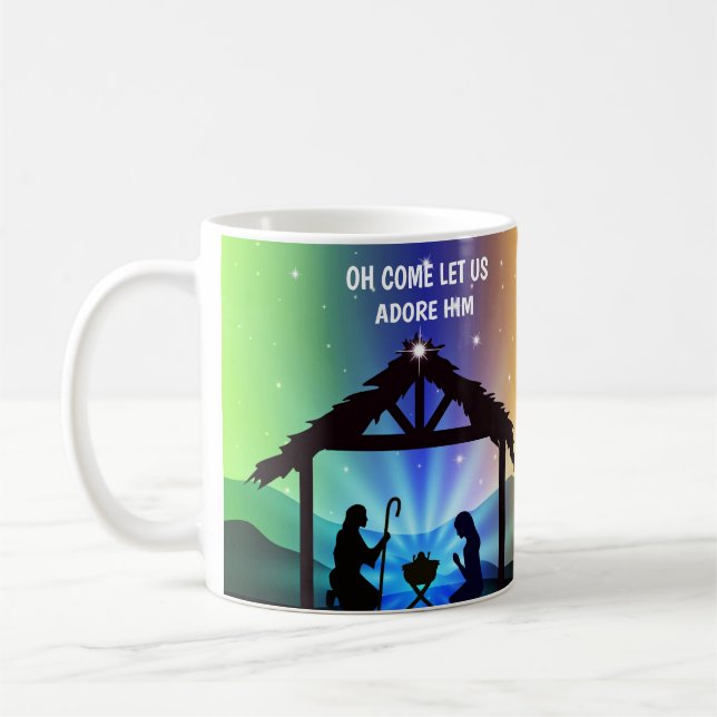 Christmas Nativity Scene Coffee Mug (Left)