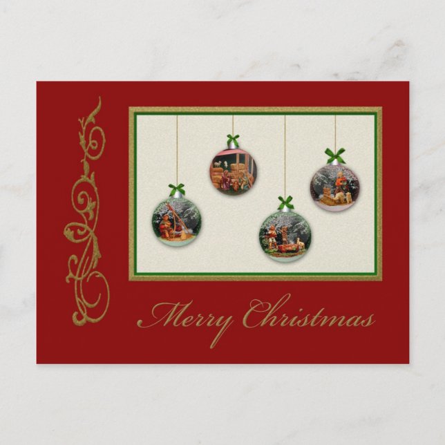 Christmas Nativity Scene Customizable  Postcard (Front)