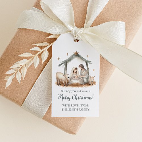 Christmas Nativity Scene Gift Tags