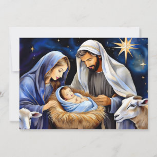 Christmas Nativity scene Holiday Card