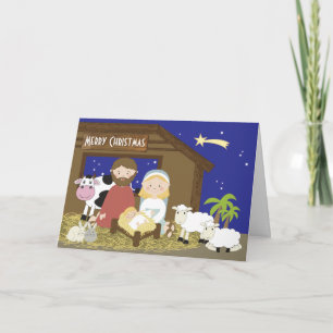 Christmas Nativity Scene Holiday Card