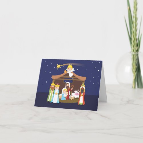 Christmas Nativity Scene Holiday Card