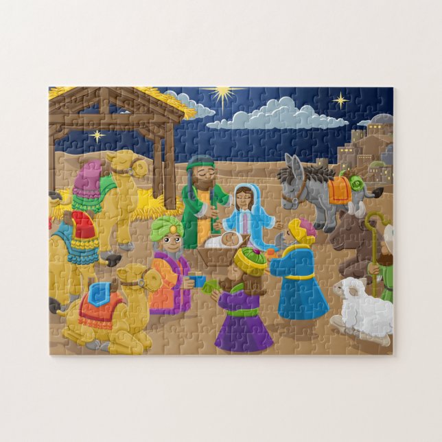Christmas Nativity Scene  Jigsaw Puzzle (Horizontal)
